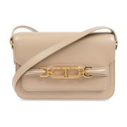 Leren schoudertas Tom Ford , Beige , Dames