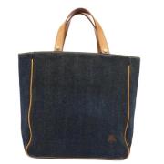 Pre-owned Canvas handbags Burberry Vintage , Blue , Dames