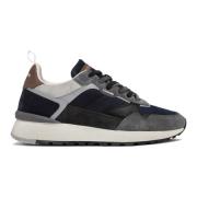 Blauwe Suède Sneakers Premium Kwaliteit Crime London , Multicolor , He...