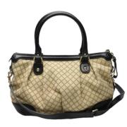 Pre-owned Canvas gucci-bags Gucci Vintage , Beige , Dames