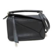 Pre-owned Leather handbags Loewe Pre-owned , Black , Dames