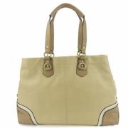 Pre-owned Leather handbags Coach Pre-owned , Beige , Dames