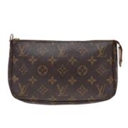 Pre-owned Canvas clutches Louis Vuitton Vintage , Brown , Dames