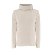 Elegant Turtleneck Jumper Le Tricot Perugia , Beige , Dames