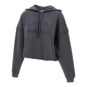 Antracietgrijze Katoenen Sweatshirt met Capuchon Iceberg , Gray , Dame...