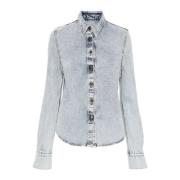 Blauwe Denim Shirt Magda Butrym , Blue , Dames