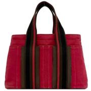 Pre-owned Canvas handbags Hermès Vintage , Red , Dames