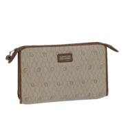 Pre-owned Leather clutches Dior Vintage , Beige , Dames