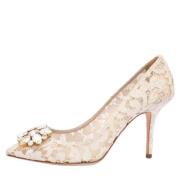 Pre-owned Lace heels Dolce & Gabbana Pre-owned , White , Dames