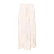 Gekreukelde Wrap A-Lijn Rok Ivoor Forte Forte , Beige , Dames