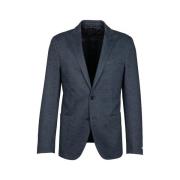 Broche Detail Stretch Blazer Karl Lagerfeld , Blue , Heren