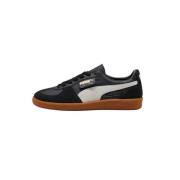 Zwarte Leren Veer Sneakers Puma , Multicolor , Heren