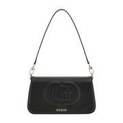 Eco Mietta Schoudertas - Zwart Guess , Black , Dames