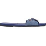 Blauwe Glittery You St Tropez Slippers Havaianas , Blue , Dames