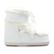 Sneeuwlaarzen Icoon Laag Nepbont Moon Boot , White , Dames