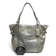 Pre-owned Leather handbags Coach Pre-owned , Gray , Dames