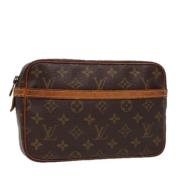 Pre-owned Canvas clutches Louis Vuitton Vintage , Brown , Dames