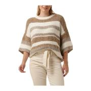 Gestreepte Boxy Sweater Winterbreisel Summum Woman , Multicolor , Dame...