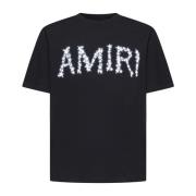 Sterren Logo Tee Zwart Amiri , Black , Heren