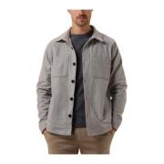 Heren Check Overshirt Profuomo , Gray , Heren