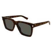 Vierkante zonnebril in Havana Tortoise Saint Laurent , Brown , Unisex