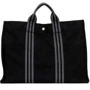 Pre-owned Canvas handbags Hermès Vintage , Black , Unisex