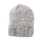 Grijze Wollen Blend Beanie Muts Iceberg , Gray , Dames