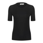 Zwarte T-shirt met korte mouwen Soaked in Luxury , Black , Dames