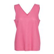 Roze gestippelde top Kaffe , Pink , Dames