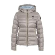 Gewatteerde donsjas met logodetails Blauer , Gray , Dames