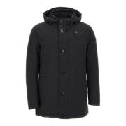 Waterdichte Trenchcoat Heren, Zwart Blauer , Black , Heren