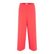 Cropped Wide Leg Pants Hot  Soaked in Luxury , Red , Dames