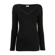 Zwarte Sweatshirts voor Stijlvolle Vrouwen Brunello Cucinelli , Black ...