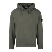 Logo Hoodie met Fleece Interieur Stone Island , Gray , Heren