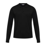 Lange mouw polo Versace , Black , Heren