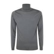 Groene Roll Neck Pullover Trui John Smedley , Gray , Heren