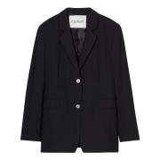 Zwarte Blazers Elegant Stijl Closed , Black , Dames