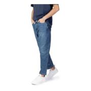 Blauwe Rits Knoop Heren Jeans Tommy Jeans , Blue , Heren