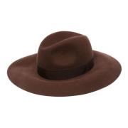 Vilten wol Fedora Hoed Borsalino , Brown , Dames