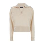 Beige Polo Pull Sweater Federica Tosi , Beige , Dames