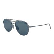 Aviator Zonnebril Grijs Schildpad Zilveren Lens Thom Browne , Gray , H...