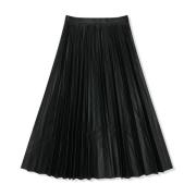 Zwarte Organdy Geplooide Rok Junya Watanabe , Black , Dames