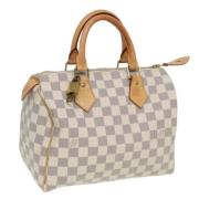 Pre-owned Canvas handbags Louis Vuitton Vintage , White , Dames