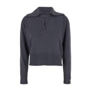 Grijze Polo Pull Sweater Federica Tosi , Gray , Dames