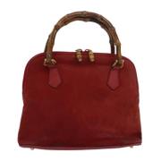 Pre-owned Suede handbags Gucci Vintage , Red , Dames