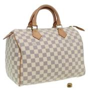 Pre-owned Canvas handbags Louis Vuitton Vintage , White , Dames