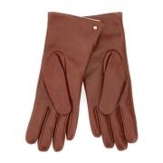 Bruine Leren Handschoenen Wol Voering Gianni Chiarini , Brown , Dames