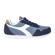 Blauwe Rubberen Zool Sportieve Sneakers Diadora , Blue , Heren