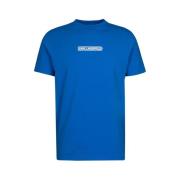 Logo Print Katoenen T-Shirt Karl Lagerfeld , Blue , Heren