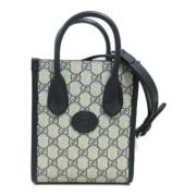 Pre-owned Coated canvas gucci-bags Gucci Vintage , Blue , Dames